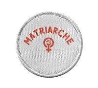 Ecusson Thermocollant Vetement Rond 7cm - Matriarche Maman Famille Féminisme - Patch a Repasser pour Reparation ou Customisation T-shirt Sac Jeans Imprime en France
