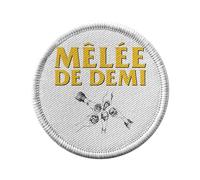 Ecusson Thermocollant Vetement Rond 7cm - Mêlée de Demi Sport Rugby Bière Bar Apéro - Patch a Repasser pour Reparation ou Customisation T-shirt Sac Jeans Imprime en France