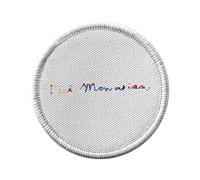 Ecusson Thermocollant Vetement Rond 7cm - Mondrian Signature Peintre Artiste Cubisme Abstrait De Stijl - Patch a Repasser pour Reparation ou Customisation T-shirt Sac Jeans Imprime en France