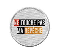 Ecusson Thermocollant Vetement Rond 7cm - Ne Touche Pas Ma Depeche Journal Sud Ouest Toulouse - Patch a Repasser pour Reparation ou Customisation T-shirt Sac Jeans Imprime en France