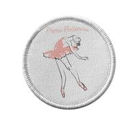 Ecusson Thermocollant Vetement Rond 7cm - Prima Ballerina Dancer Star Illustration Ballet Drawing - Patch a Repasser pour Reparation ou Customisation T-shirt Sac Jeans Imprime en France