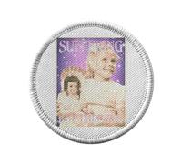 Ecusson Thermocollant Vetement Rond 7cm - Suffering But Thriving Collage Vintage Illustration Art Humour Parodie - Patch a Repasser pour Reparation ou Customisation T-shirt Sac Jeans Imprime en France