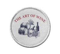 Ecusson Thermocollant Vetement Rond 7cm - The Art of Wine Alcohol Party Culture - Patch a Repasser pour Reparation ou Customisation T-shirt Sac Jeans Imprime en France