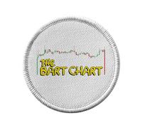 Ecusson Thermocollant Vetement Rond 7cm - The Bart Chart Crypto Currency Trading Blockchain Finance Business Bitcoin Humour Frequency - Patch a Repasser pour Reparation ou Customisation T-shirt Sac