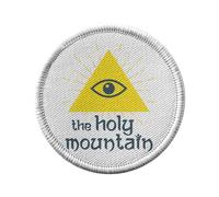 Ecusson Thermocollant Vetement Rond 7cm - The Holy Mountain Voyage Montagne Film - Patch a Repasser pour Reparation ou Customisation T-shirt Sac Jeans Imprime en France