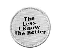 Ecusson Thermocollant Vetement Rond 7cm - The Less I Know The Better Sneakerhead Collection Shoes Hobby Kicks Sneakers Streetwear - Patch a Repasser pour Reparation ou Customisation T-shirt Sac Jeans