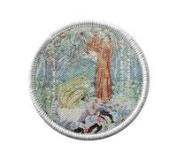 Ecusson Thermocollant Vetement Rond 7cm - The Marsh King's Daughter Les Contes d'Andersen Illustration Ancienne - Patch a Repasser pour Reparation ou Customisation T-shirt Sac Jeans Imprime en France