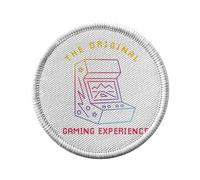Ecusson Thermocollant Vetement Rond 7cm - The Original Gaming Experience Arcade Jeux Video Game Retro Gaming - Patch a Repasser pour Reparation ou Customisation T-shirt Sac Jeans Imprime en France