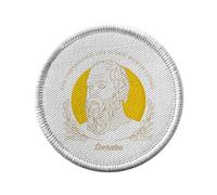 Ecusson Thermocollant Vetement Rond 7cm - The Unexamined Life Is Not Worth Living Socrates Quote Wisdom Philosophy Inspire - Patch a Repasser pour Reparation ou Customisation T-shirt Sac Jeans