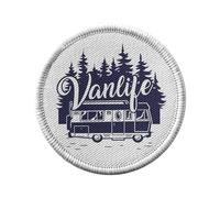 Ecusson Thermocollant Vetement Rond 7cm - Vanlife Voyage Van Camping Car Nature - Patch a Repasser pour Reparation ou Customisation T-shirt Sac Jeans Imprime en France