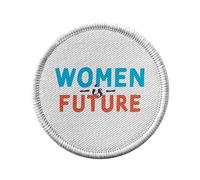 Ecusson Thermocollant Vetement Rond 7cm - Women is Future Fierté Féminisme - Patch a Repasser pour Reparation ou Customisation T-shirt Sac Jeans Imprime en France