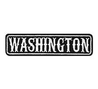 Écusson Thermocollant Washington DC Écusson de la ville de Washington Biker Patch | Écusson USA MC Motorcycle Club Rankpatch | Insigne Rang de motocyclette | 100x25mm