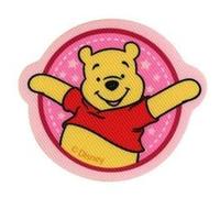 Winnie l'ourson Patch Rond Rose 7.4 x 6 cm Classique Animal 1 Pièce Iron-On