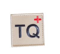 Ecusson TQ Médic TIC Sable sur Scratch Patch Garrot Tourniquet Trousse individuelle du combatant Premiers secours Armée Militaire OPEX