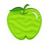 Écusson vert pomme à repasser ou à coudre - Thermocollant brodé pour vêtements - Dimensions : 7,5 x 8,0 cm
