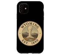 Écusson Vintage du Wyoming 1890 pour Aventure Extérieure Coque pour iPhone 11