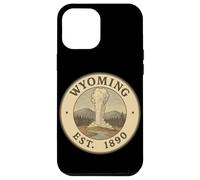 Écusson Vintage du Wyoming 1890 pour Aventure Extérieure Coque pour iPhone 12 Pro Max