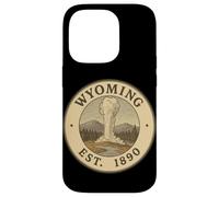 Écusson Vintage du Wyoming 1890 pour Aventure Extérieure Coque pour iPhone 14 Pro