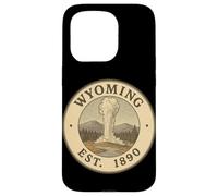 Écusson Vintage du Wyoming 1890 pour Aventure Extérieure Coque pour iPhone 15 Pro