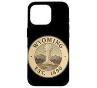 Écusson Vintage du Wyoming 1890 pour Aventure Extérieure Coque pour iPhone 16 Pro