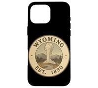 Écusson Vintage du Wyoming 1890 pour Aventure Extérieure Coque pour iPhone 16 Pro Max