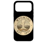 Écusson Vintage du Wyoming 1890 pour Aventure Extérieure Coque pour iPhone 17 Pro Max