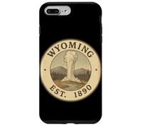 Écusson Vintage du Wyoming 1890 pour Aventure Extérieure Coque pour iPhone 7 Plus/8 Plus
