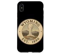 Écusson Vintage du Wyoming 1890 pour Aventure Extérieure Coque pour iPhone XS Max