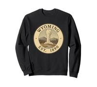 Écusson Vintage du Wyoming 1890 pour Aventure Extérieure Sweatshirt