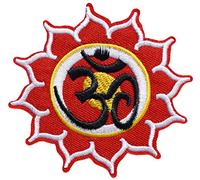 ecusson Ying Yang Yin Soleil Terre Om Mantra Yoga Bouddhisme Univers 8cm Brode thermocollant