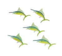 éCussons BrodéS Lot De 5 Ou 13 Patchs Brodés Thermocollants Représentant Des Animaux Du Monde Sous-marin, Des Étoiles De Mer(5PCS-Shark)