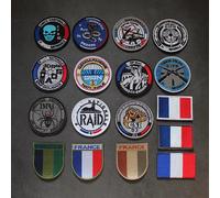 Écussons de sac à dos brodés pour vêtements, badge d'identification français, articles de plein air, GIGN, GIPN, BRI, DulMorale hook Loop patch 17