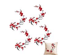 Écussons fleurs 4 Stickers Brodés Floraux Décoratifs Esthétiques