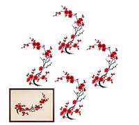 Écussons fleurs 4 Stickers Brodés Floraux Décoratifs Esthétiques