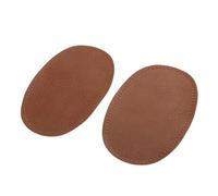 Écussons ovales à coudre, Patchs ovales for coude et genou en cuir PU, réparation de vêtements à coudre, 2 pièces(Brown)