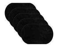 Écussons ovales à coudre, Patchs ovales for coude et genou, paquet de 5, patchs réparation en daim for vêtements(Black 5pcs)