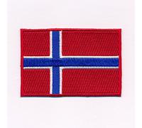 Écussons thermocollant/à coudre de 40 x 25 mm avec des motifs aux blasons d’Oslo, capitale du royaume de Norvège