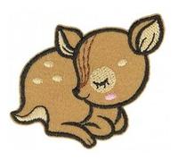 Ecussons Thermocollant Animaux Endormis 5,2 X 4,5 cm - Mediac(...) - Faon Marron Faon Marron G