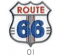 Ecussons Thermocollant Blason Route 66 4 X 4,5 cm - Mediac(...) - 01 Blanc 01 Blanc G