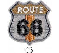 Ecussons Thermocollant Blason Route 66 4 X 4,5 cm - Mediac(...) - 03 Gris 03 Gris G