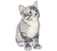 Ecussons Thermocollant Chats 3,5 X 6,5 cm - Mediac(...) - Gris Gris G