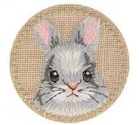 Ecussons Thermocollant Portraits d'Animaux diamètre 4 cm - Mediac(...) - Lapin Marron Lapin Marron G