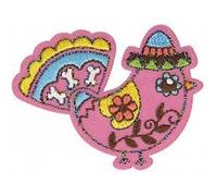 Ecussons Thermocollant Théme Mexique - Oiseau - Mediac(...) - Rose Rose G