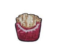 Écussons Thermocollants Brodés/à Sequins/Smiley (Cornet de frites à sequins)