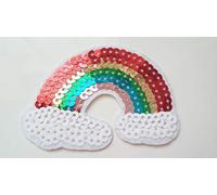 Écussons Thermocollants Brodés de Sequins ARC-EN-CIEL (arc-en-ciel à sequins 2)