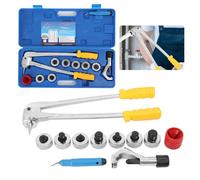 ECUTEE Kit d'extension de tuyau 10-28 mm - Kit écarteur de tuyau - Pince à élargir - Outil pour tuyaux en cuivre, laiton et aluminium - Avec têtes d'expansion de 10/12/16/19/22/25/28 mm