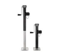 ECUTEE Lot de 2 supports de remorque réglables en hauteur 53-90cm avec pied à manivelle, supports de remorque pour caravane, camping-car, voiture, yacht, roue jockey pour remorque, acier, capacité de