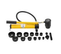 ECUTEE Perforatrice hydraulique 10T - Kit de perforation hydraulique en métal - Poinçon 22-60 mm - Pompe hydraulique avec 6 matrices