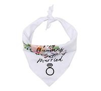 ECVGHD Bandana double couche pour chien avec inscription « My Humans are Getting Married » - Imprimé floral - Pour mariage - Blanc