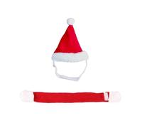 ECVGHD Chapeau de Père Noël amusant pour animal domestique Accessoires photo avec écharpe pour chats et chiens